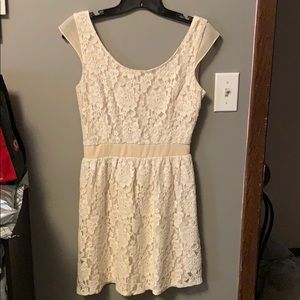 American Eagle Cream Lace Dress